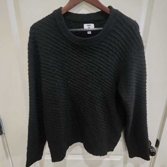 Mode of One Other - Classic Black Crewneck Sweater